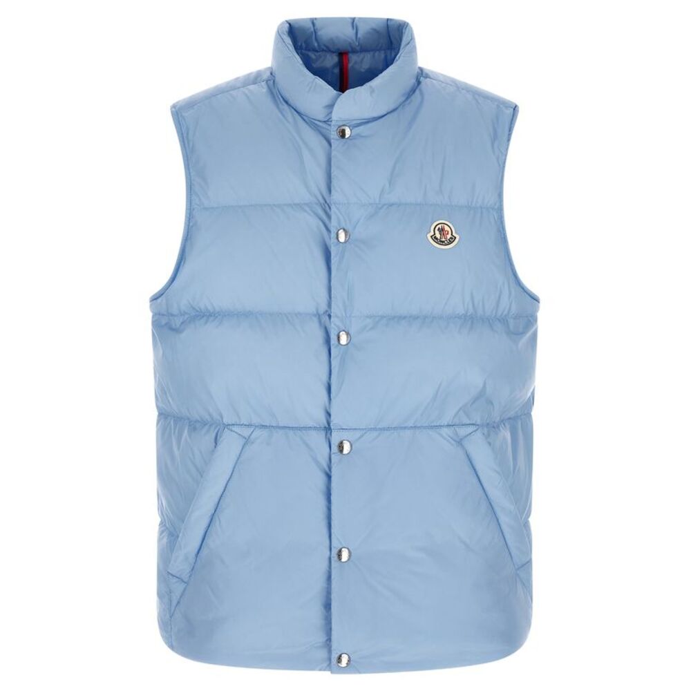Moncler Blue Polyamide Sleeveless Men's Jacket